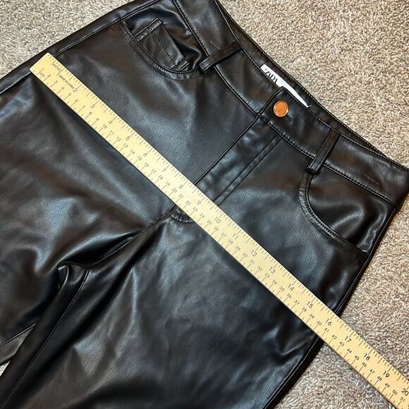 ZARA Faux Black Leather 90s Pant Size 4 XS Gothic Party Holiday‎ Sexy Concert - Picture 13 of 15